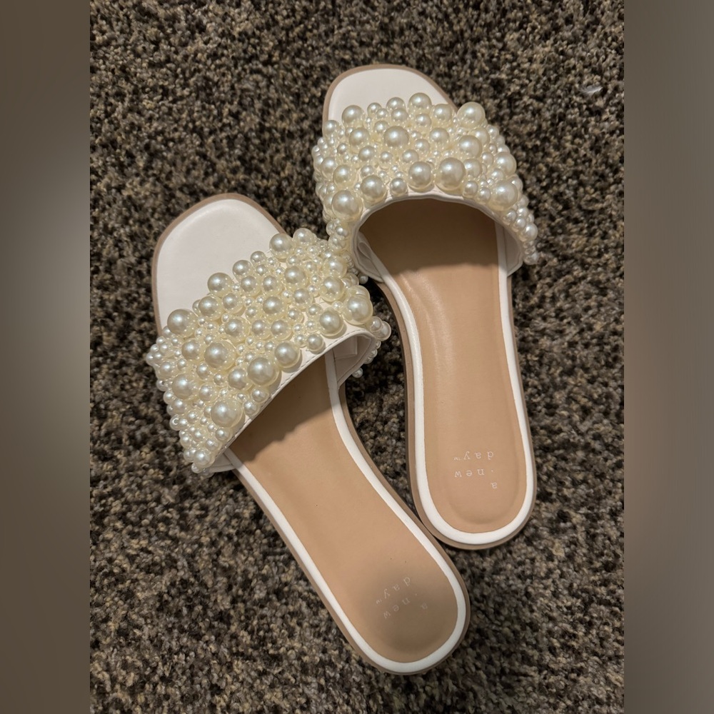 Pearl studded ‘A New Day’ Sandals